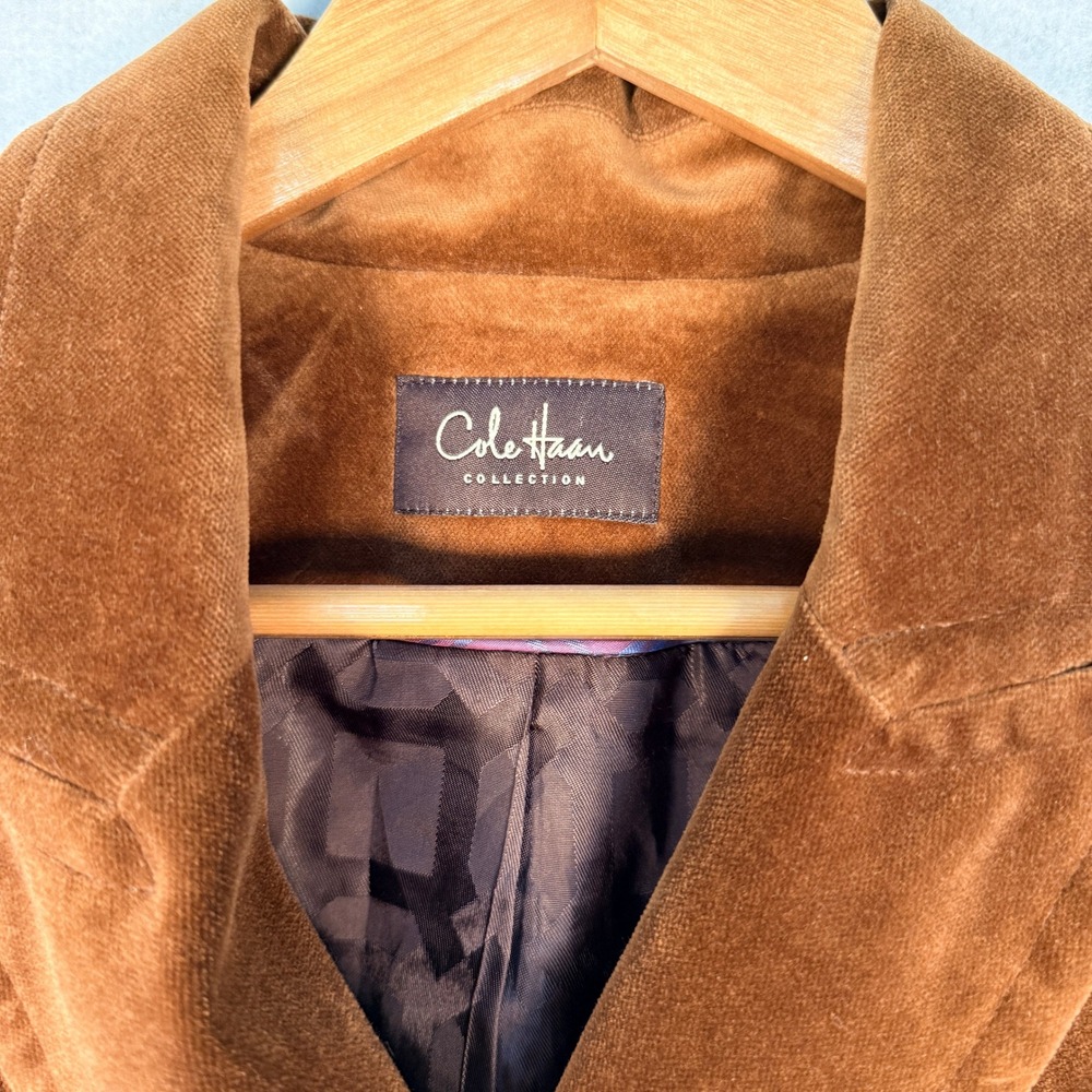 Cole Haan Collection Brown Velvet Equestrian Blazer Ornate Buttons Sm-see note - Picture 5 of 10